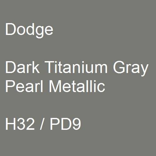 Dodge, Dark Titanium Gray Pearl Metallic, H32 / PD9.